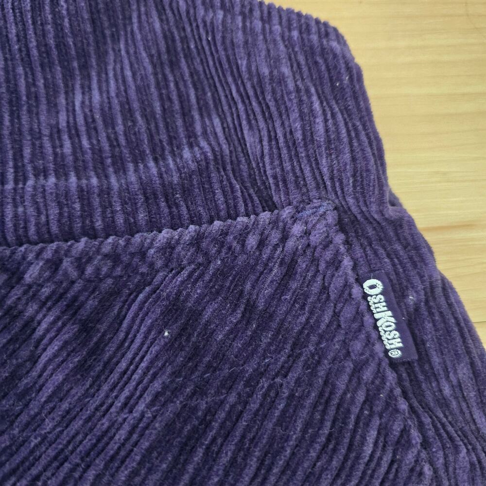 Vintage Oshkosh Bgosh Kids Purple Corduroy Overall Size 5 Made in Honduras - Picture 6 of 9